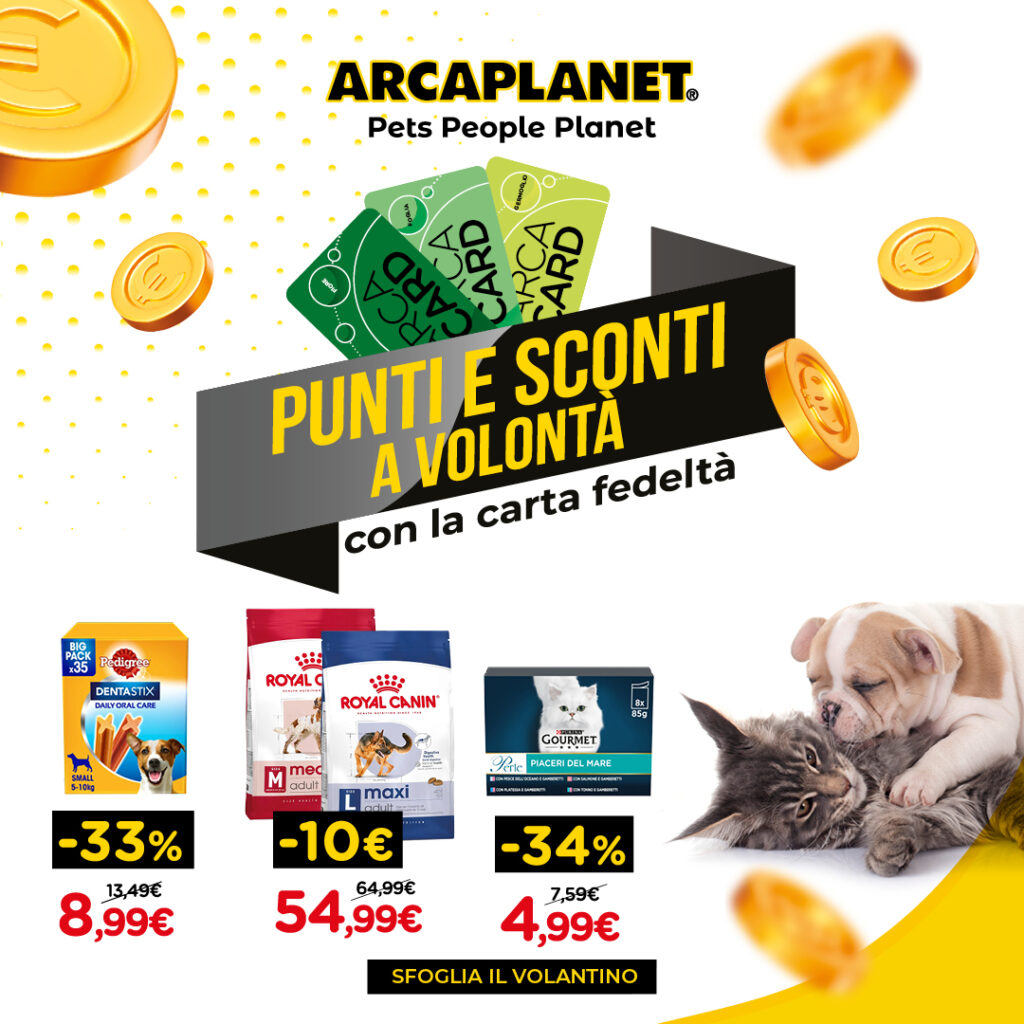 Arcaplanet, sconti, pet, animali, promozione