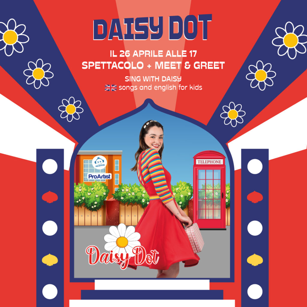 Daisy Dot, spettacolo, show, bambini, canto, ballo, inglese