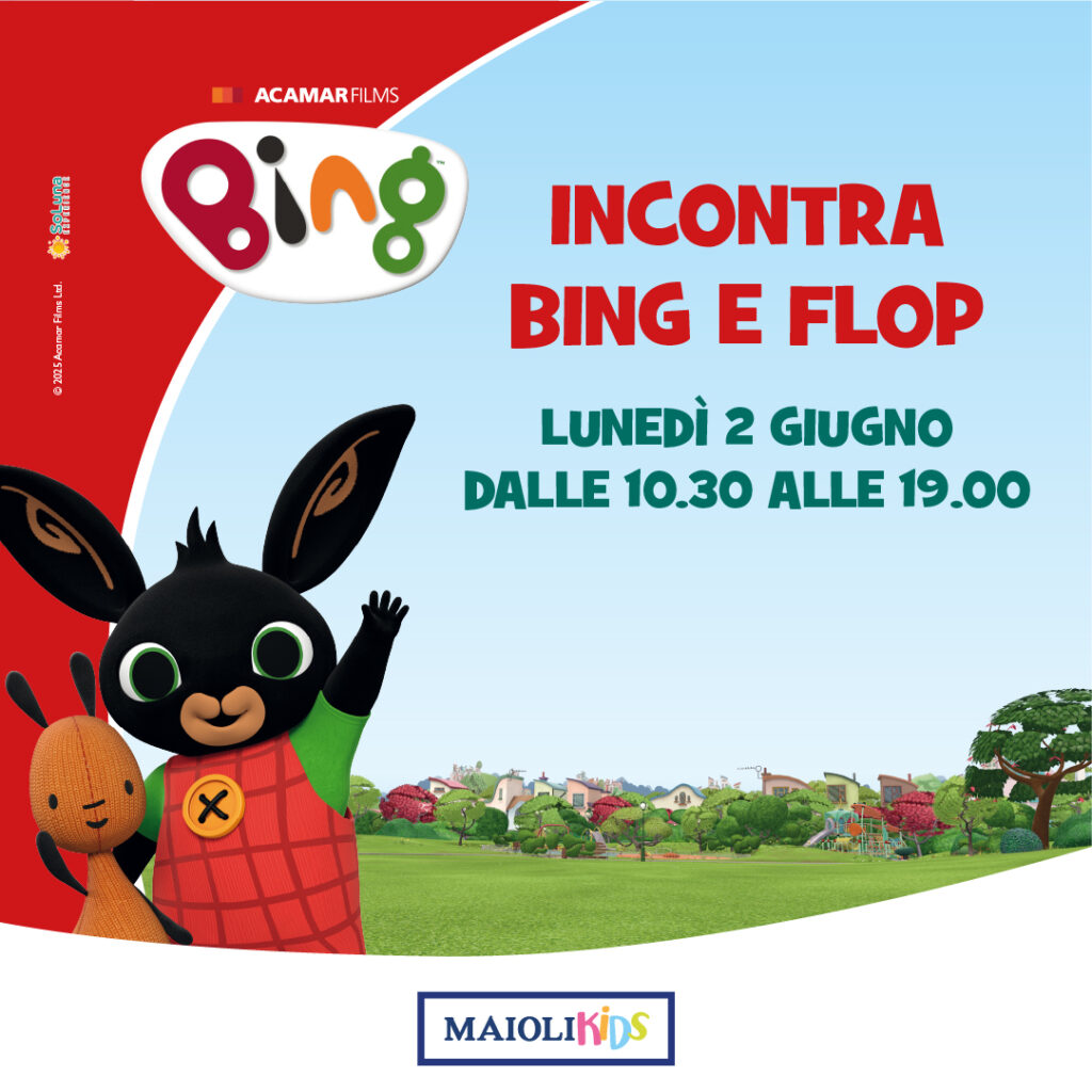 Bing e Flop, evento, meet&greet, laboratori, attività bimbi