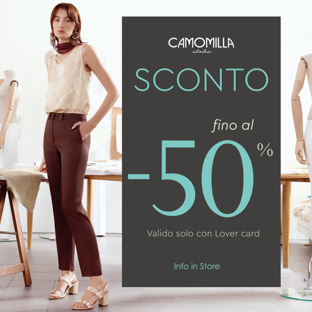Camomilla, promozione, sconti, abbigliamento