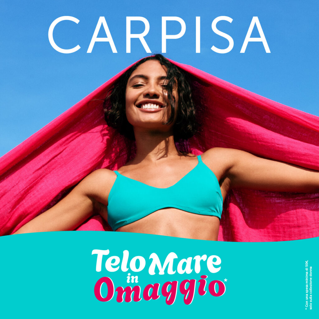 Carpisa, promozione estate, telo mare, omaggio