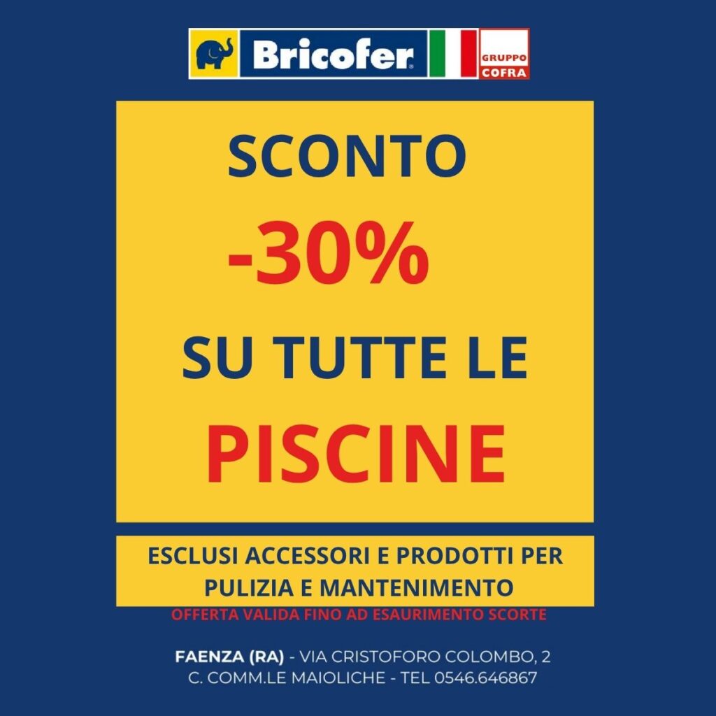 Bricofer, promozione, sconto, piscine