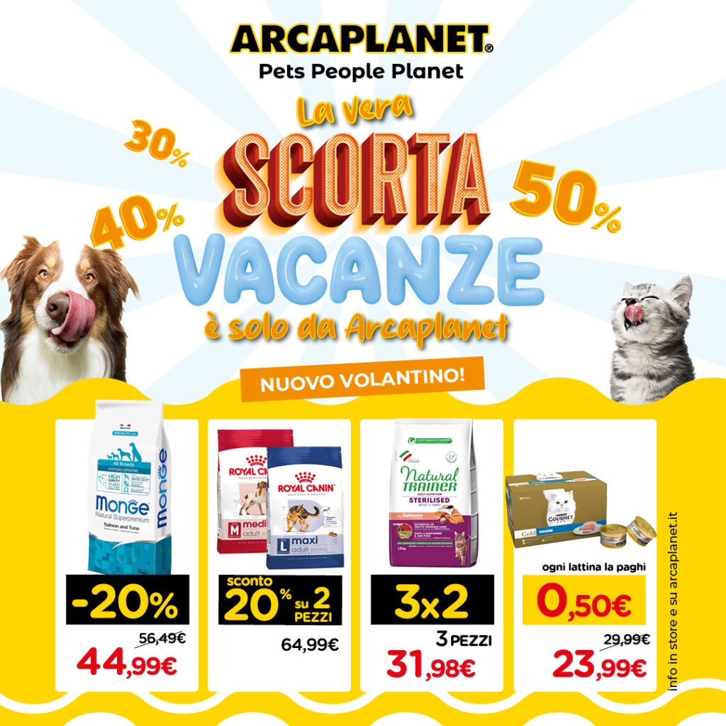 Arcaplanet, pet, animali, promozione, sconti
