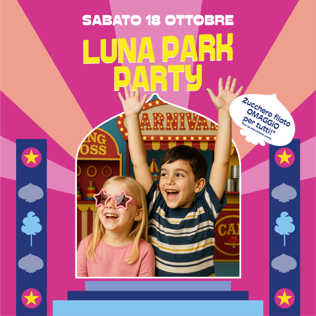 Luna park, divertimento, eventi bambini, giochi, sorprese, gadget