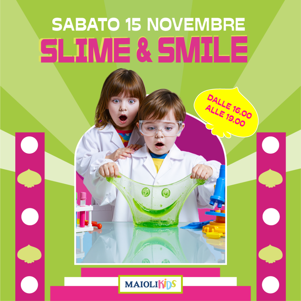 Slime, laboratorio creativo, evento bambini, gadget