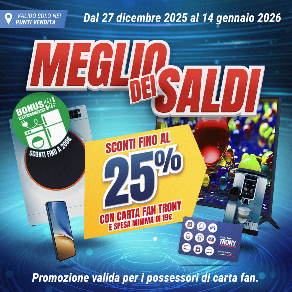 Trony, saldi, promozione, elettronica