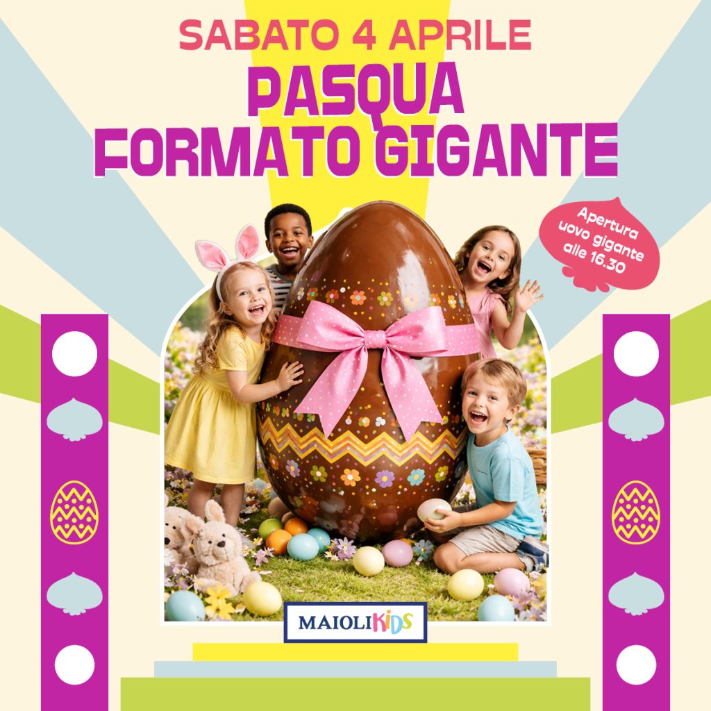 Pasqua, uovo gigante, cioccolato, evento bambini
